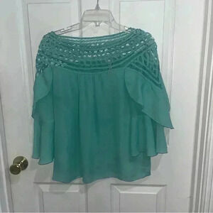 Leshop mint green womens sz s/p top.